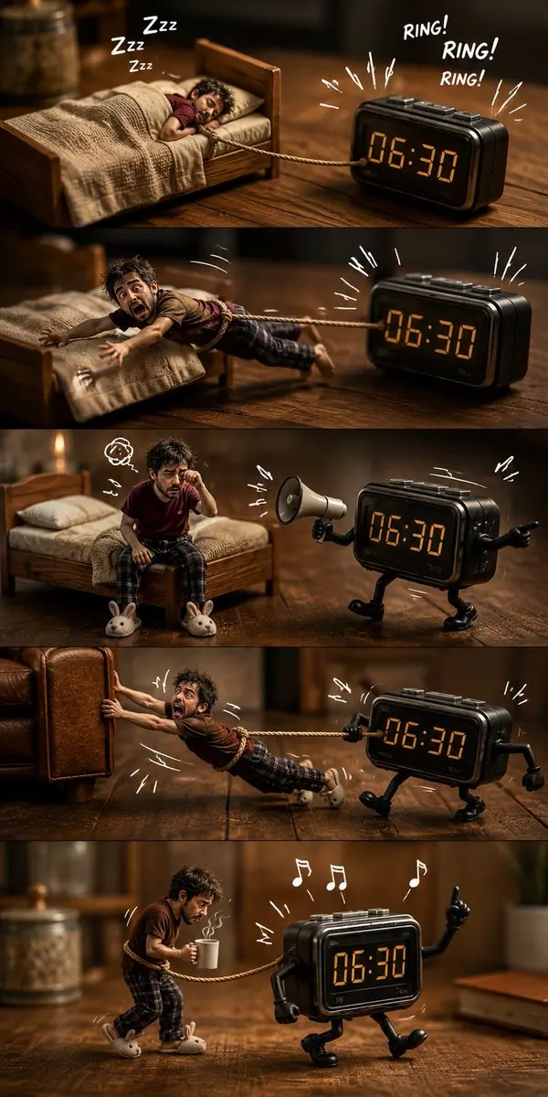 Alarm Clock Monday Morning Comedy Diorama