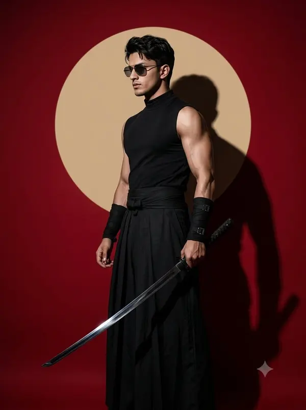 Modern Samurai Warrior Portrait