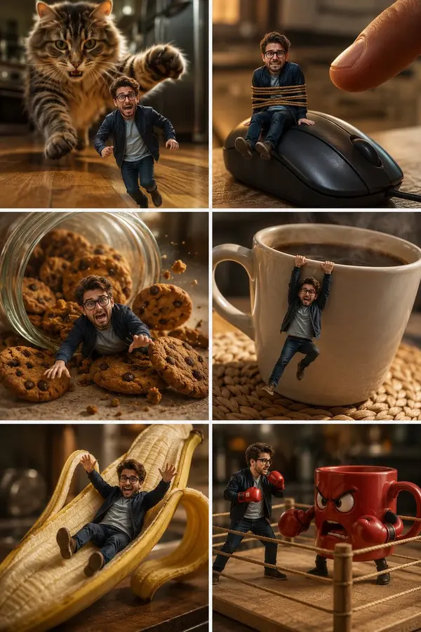 Tiny Man's Kitchen Chaos Collage