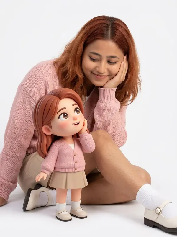 Studio Portrait with Chibi Doll Companion — image 2