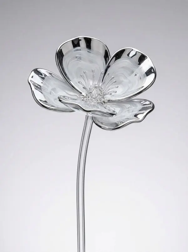 Crystal Glass Flower Sculpture — image 2