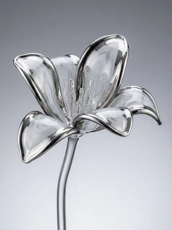 Crystal Glass Flower Sculpture — image 4