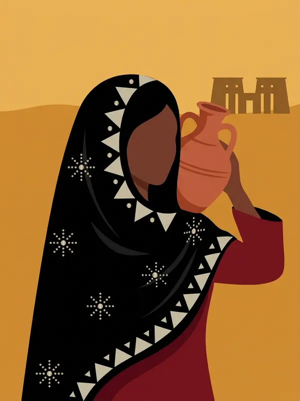 Sa'idi Woman with Tarha and Temple — image 3