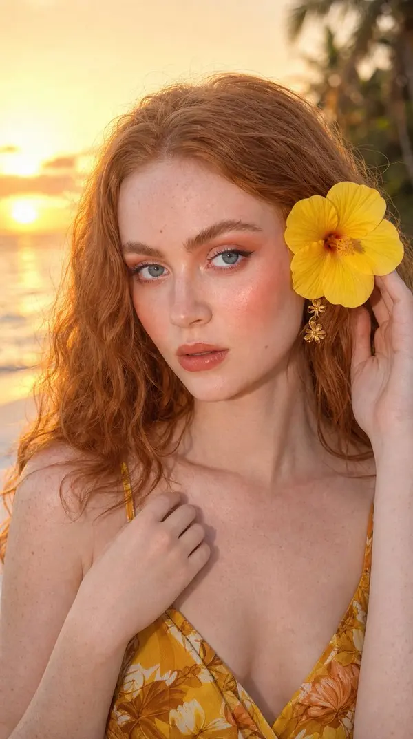 Golden Hour Tropical Portrait — image 1