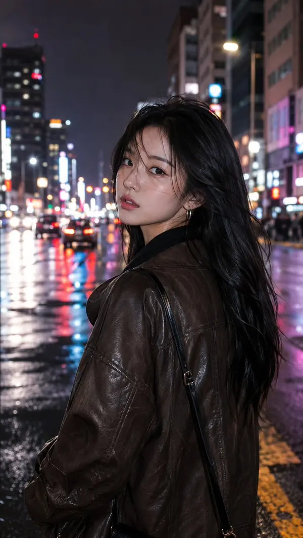 Y2K Neon Street Portrait