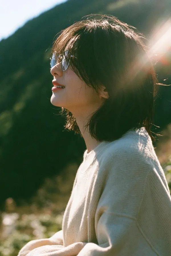 Woman Relaxing in Garden at Golden Hour — image 2