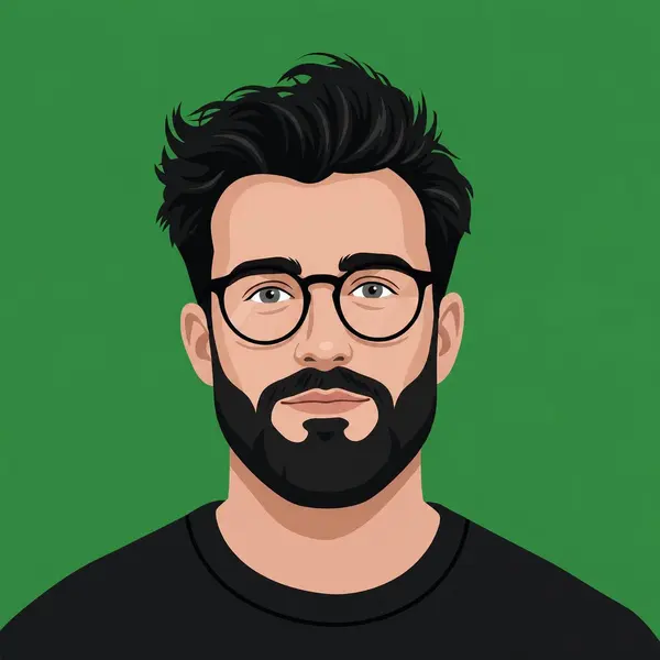 Modern Flat Vector Portrait