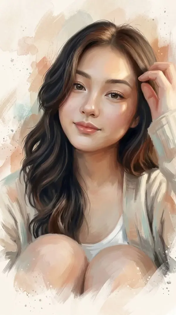 Premium Semi-Realistic Editorial Portrait — image 2