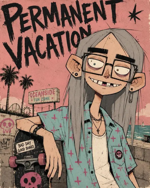 Punk Character in Record Shop — image 2