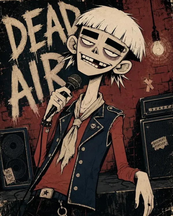 Punk Character in Record Shop — image 4