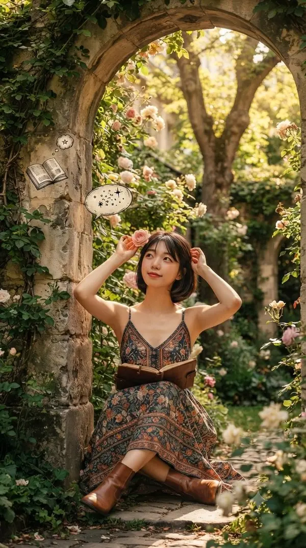 Literary Garden at Golden Hour — image 2