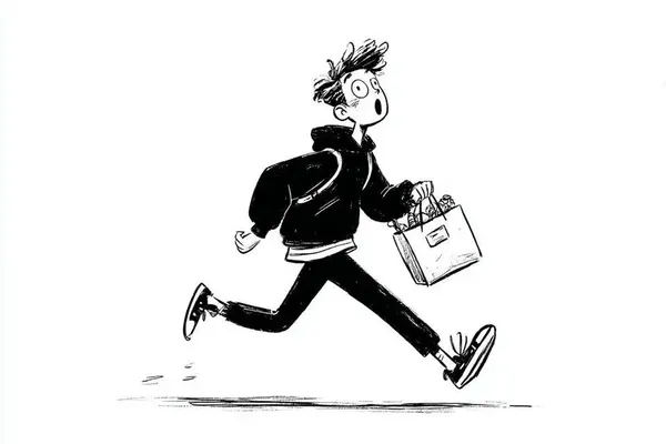 Minimalist Editorial Character with Phone — image 2