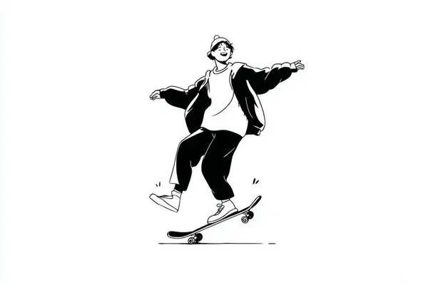 Minimalist Editorial Character with Phone — image 4