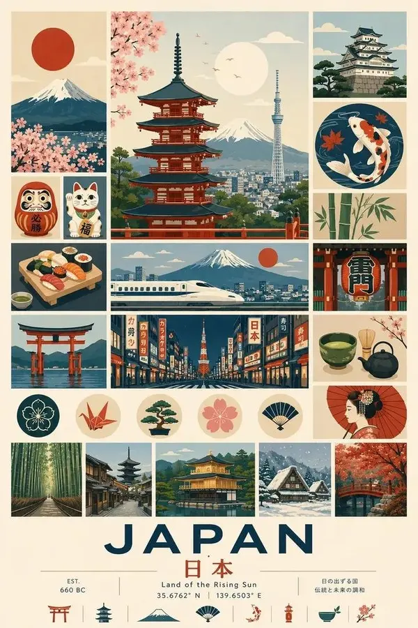 China vintage travel poster infographic — image 3
