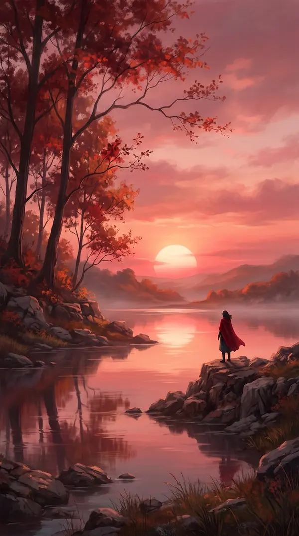 Solitary Figure at Sunset — image 2