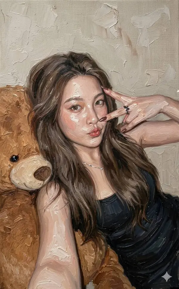 Textured Classical Oil Portrait — image 4
