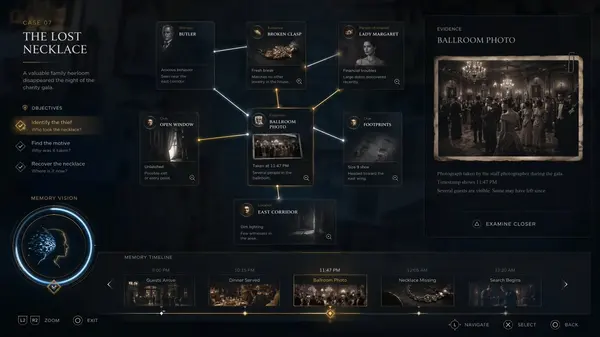 Cinematic Detective Investigation HUD