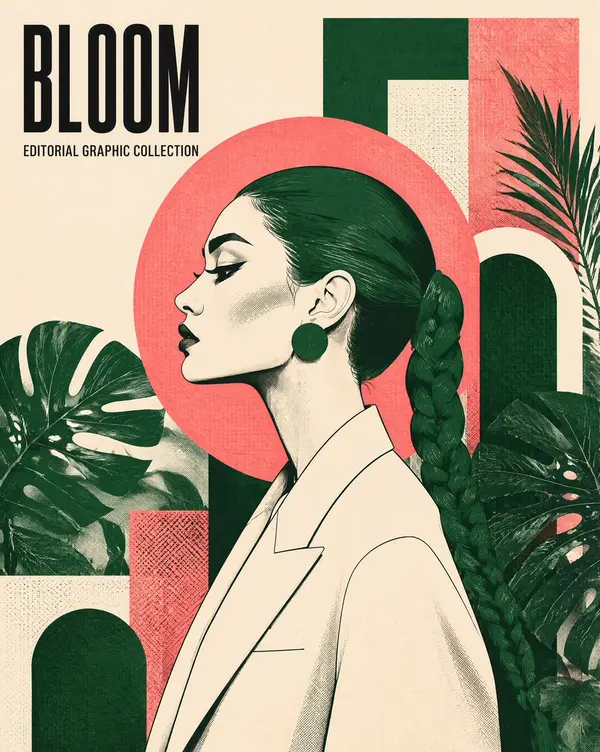 Four-Color Profile Editorial Poster — image 1