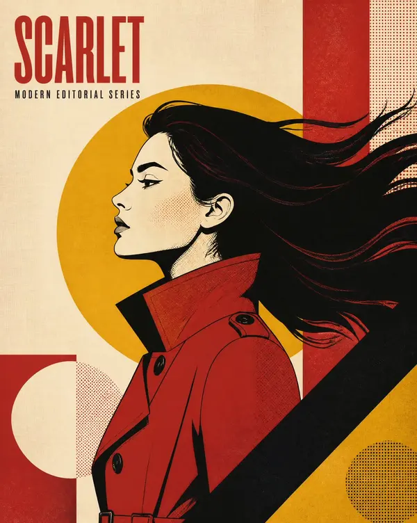 Four-Color Profile Editorial Poster — image 2