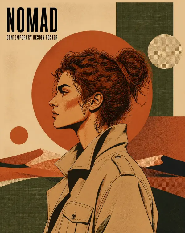 Four-Color Profile Editorial Poster — image 3