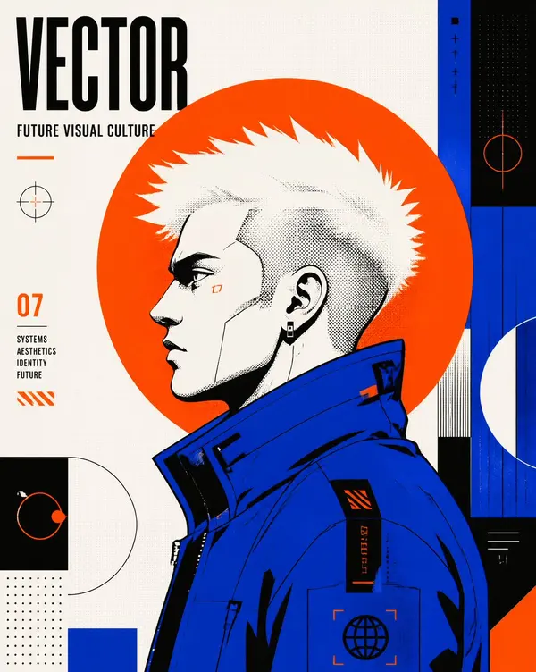 Four-Color Profile Editorial Poster — image 4