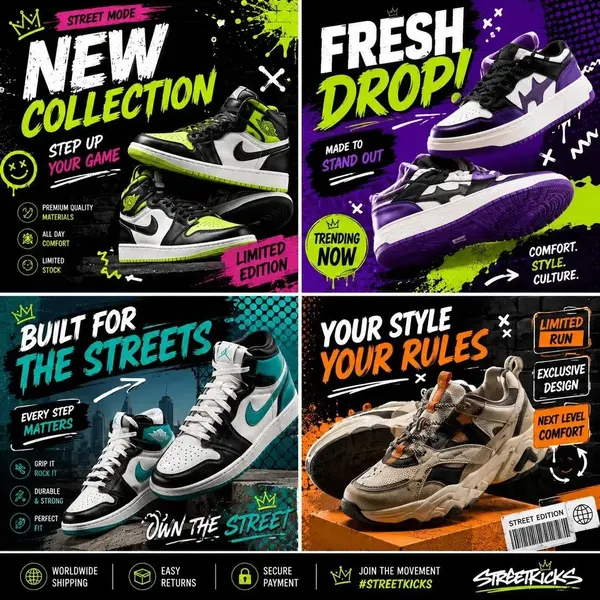 Pop Art Product Campaign Grid — image 3