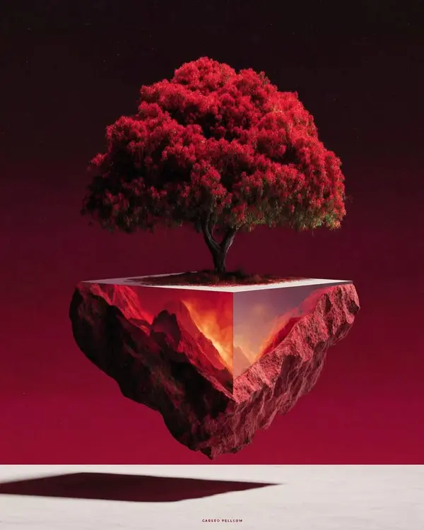 Monochromatic Red Surrealism — image 2