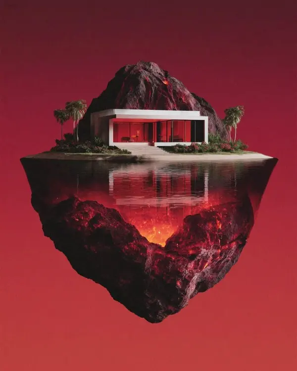 Monochromatic Red Surrealism — image 3
