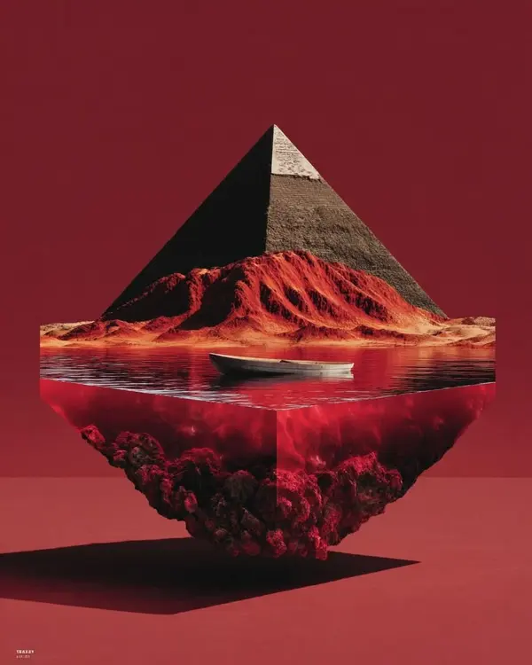 Monochromatic Red Surrealism — image 4