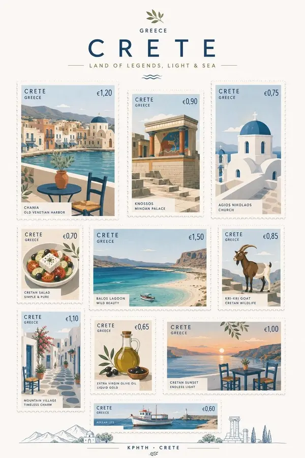 Santorini Commemorative Stamp Sheet — image 2