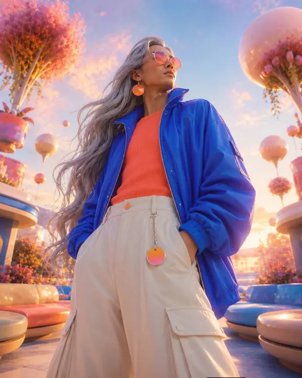 Surreal Sculptural Fashion Portrait — image 1