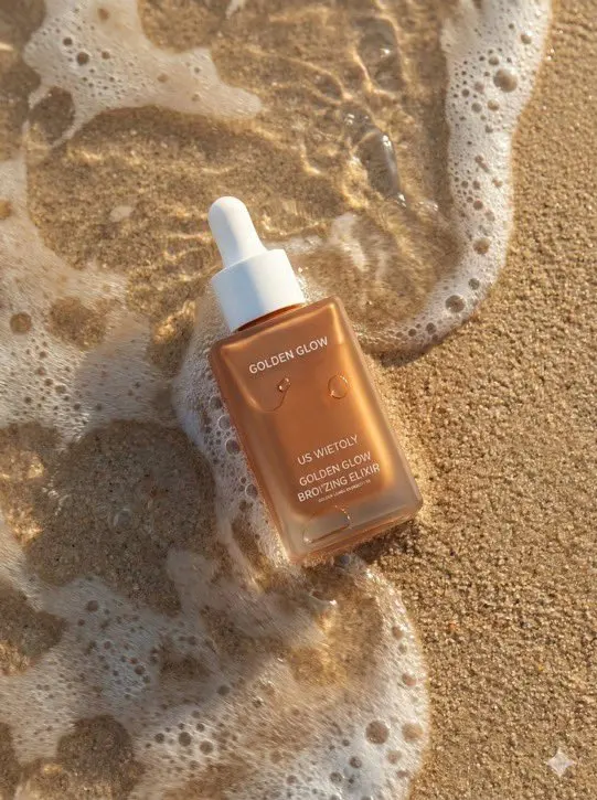 Golden Glow Beach Skincare Ad — image 1