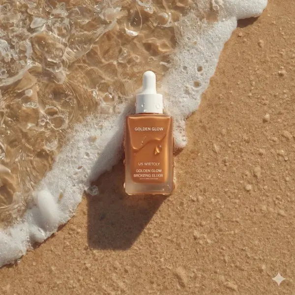 Golden Glow Beach Skincare Ad — image 2