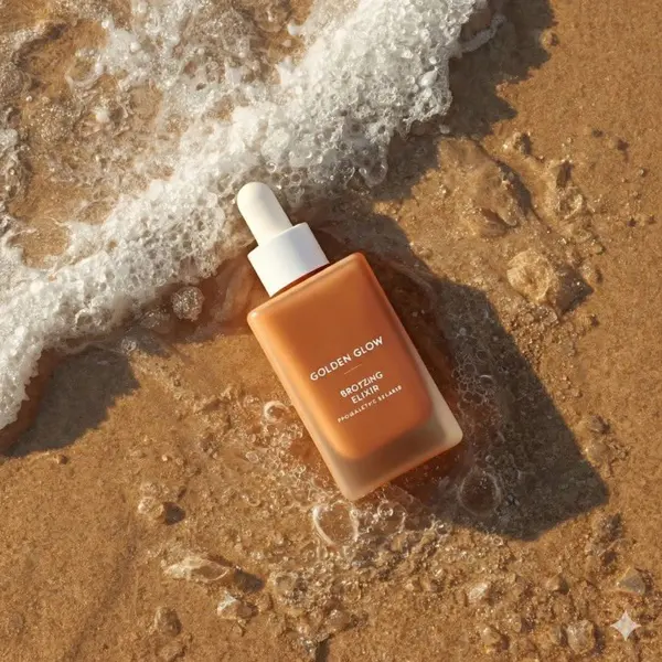 Golden Glow Beach Skincare Ad — image 3