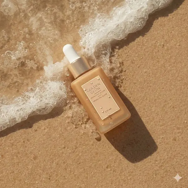 Golden Glow Beach Skincare Ad — image 4