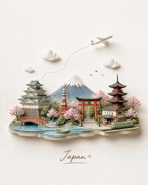 Handmade Travel Postcard Diorama — image 2