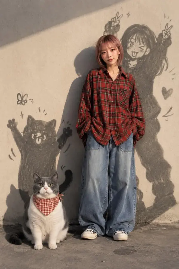 Whimsical Manga Shadow Portrait — image 1