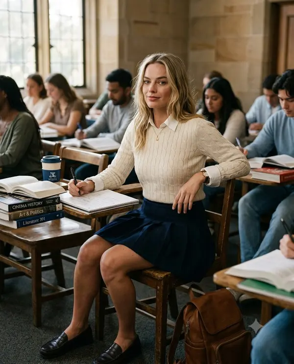 Candid College Classroom Portrait — image 3