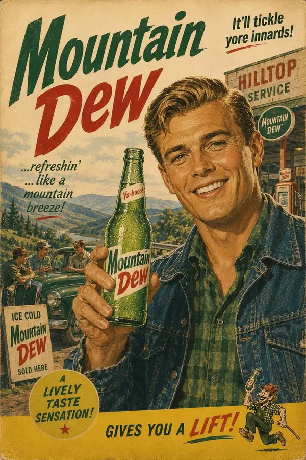 1960s Retro Beverage Poster — image 1
