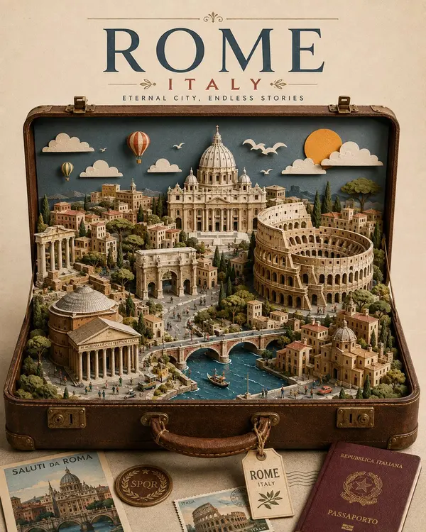 Miniature Suitcase Travel Poster — image 2