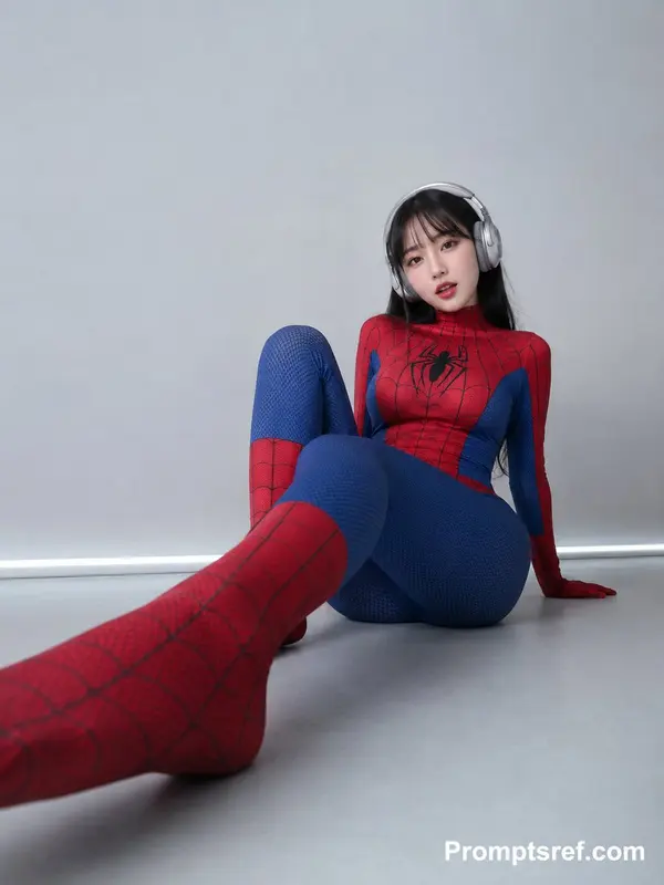 Low-Angle Superhero Cosplay Portrait — image 2