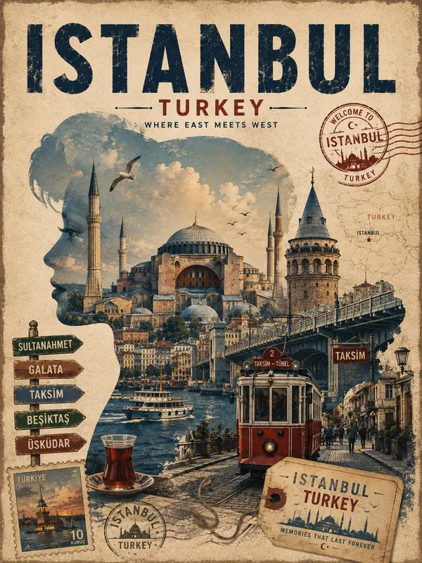 Vintage Collage Travel Poster — image 2