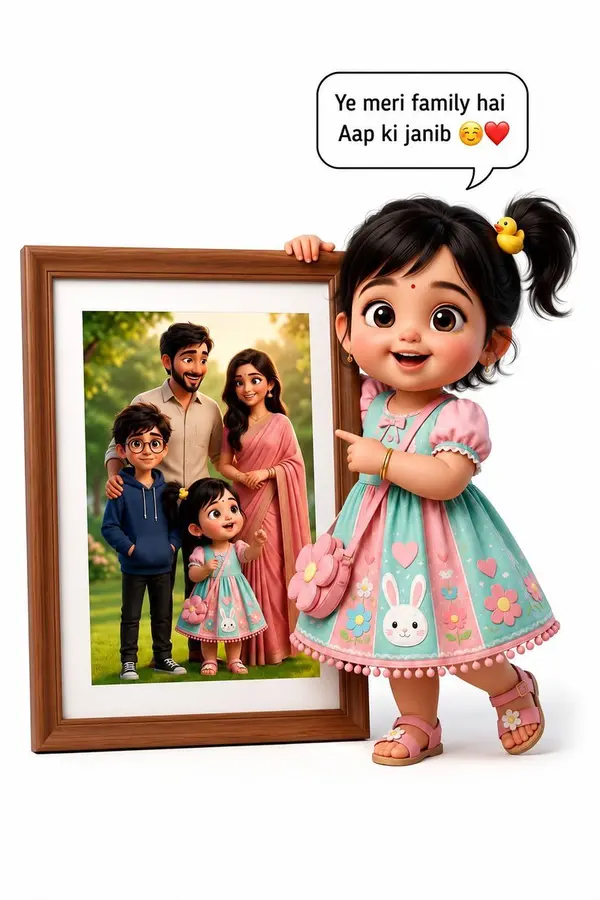 Little Girl Family Portrait