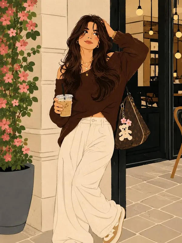Contemporary Naïve Portrait Illustration — image 1