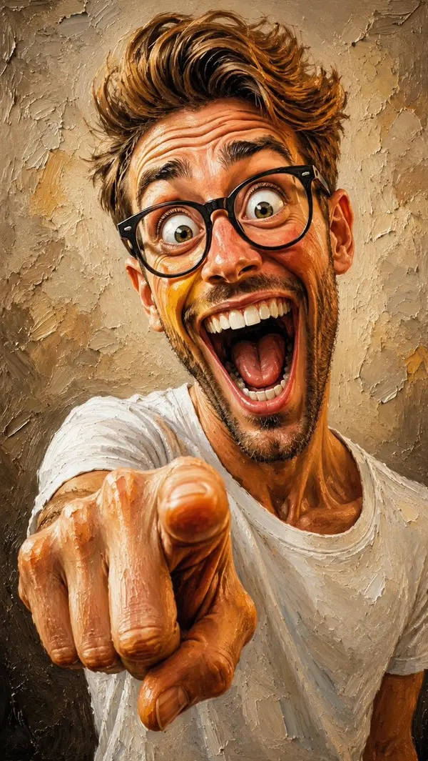 Exaggerated Oil Portrait