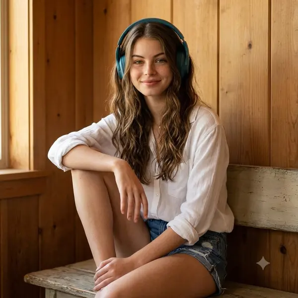 Warm Headphone Lifestyle Portrait — image 1