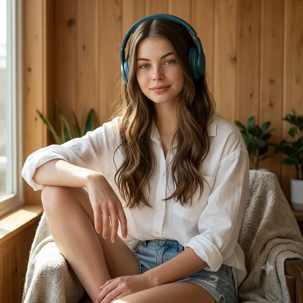 Warm Headphone Lifestyle Portrait — image 2