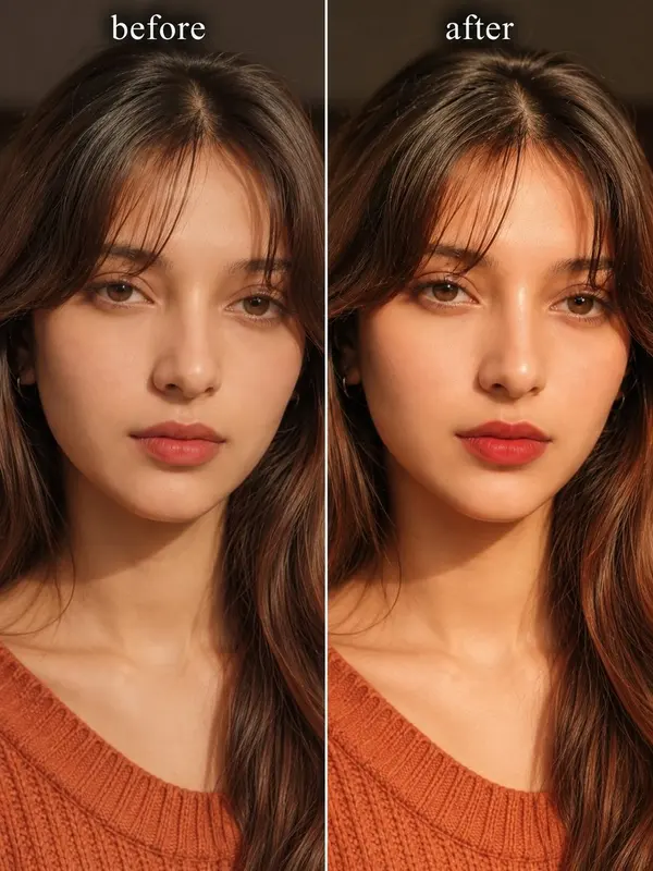 Before and After Beauty Portrait