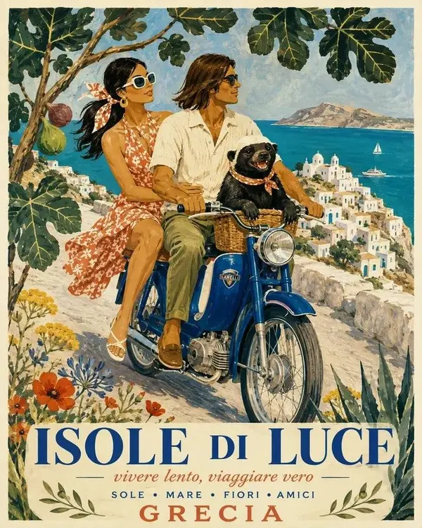 Riviera Mid-Century Travel Poster — image 2