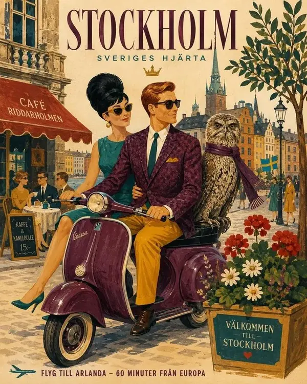 Riviera Mid-Century Travel Poster — image 4